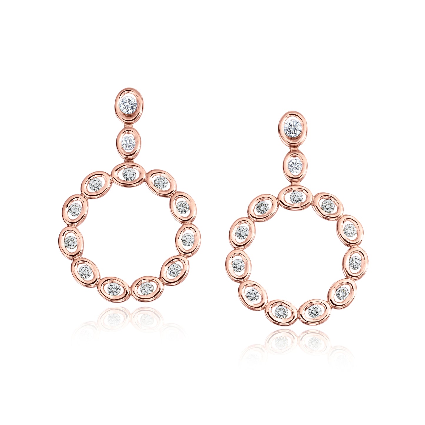 Gumuchian Oasis Circle Diamond Hanging Earrings