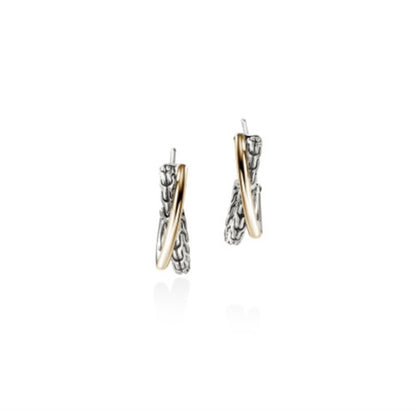 John Hardy Essentials Crossover Hoop Earrings