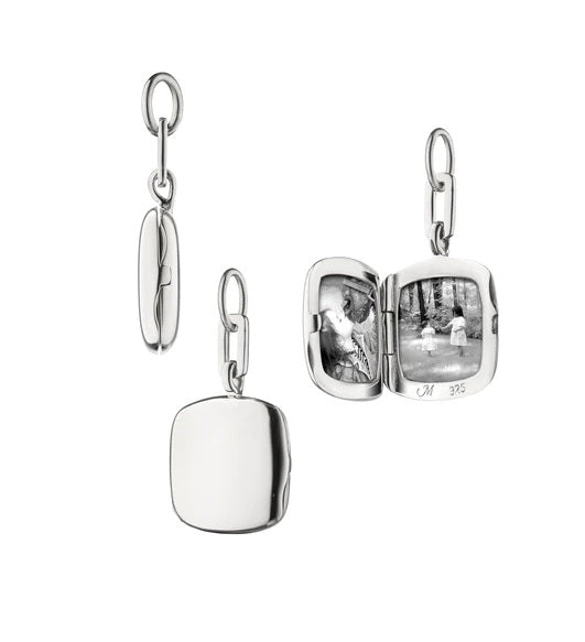 Monica Rich Kosann Silver Cushion Locket Charm