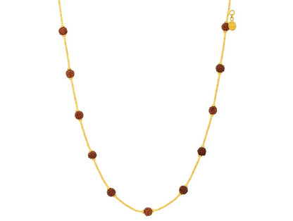 Gurhan Rain Gold Rudraksha Bead Necklace