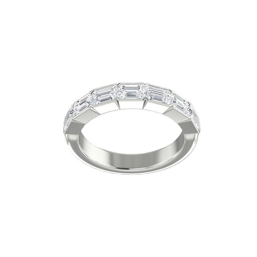 Emerald Cut Diamond Wedding Band