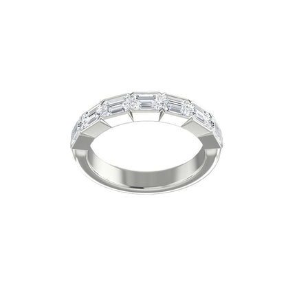 Emerald Cut Diamond Wedding Band