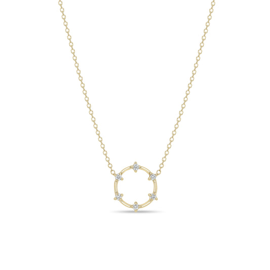 Zoë Chicco Circle Diamond Necklace