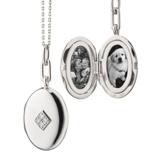 Monica Rich Kosann Oval Diamond Locket
