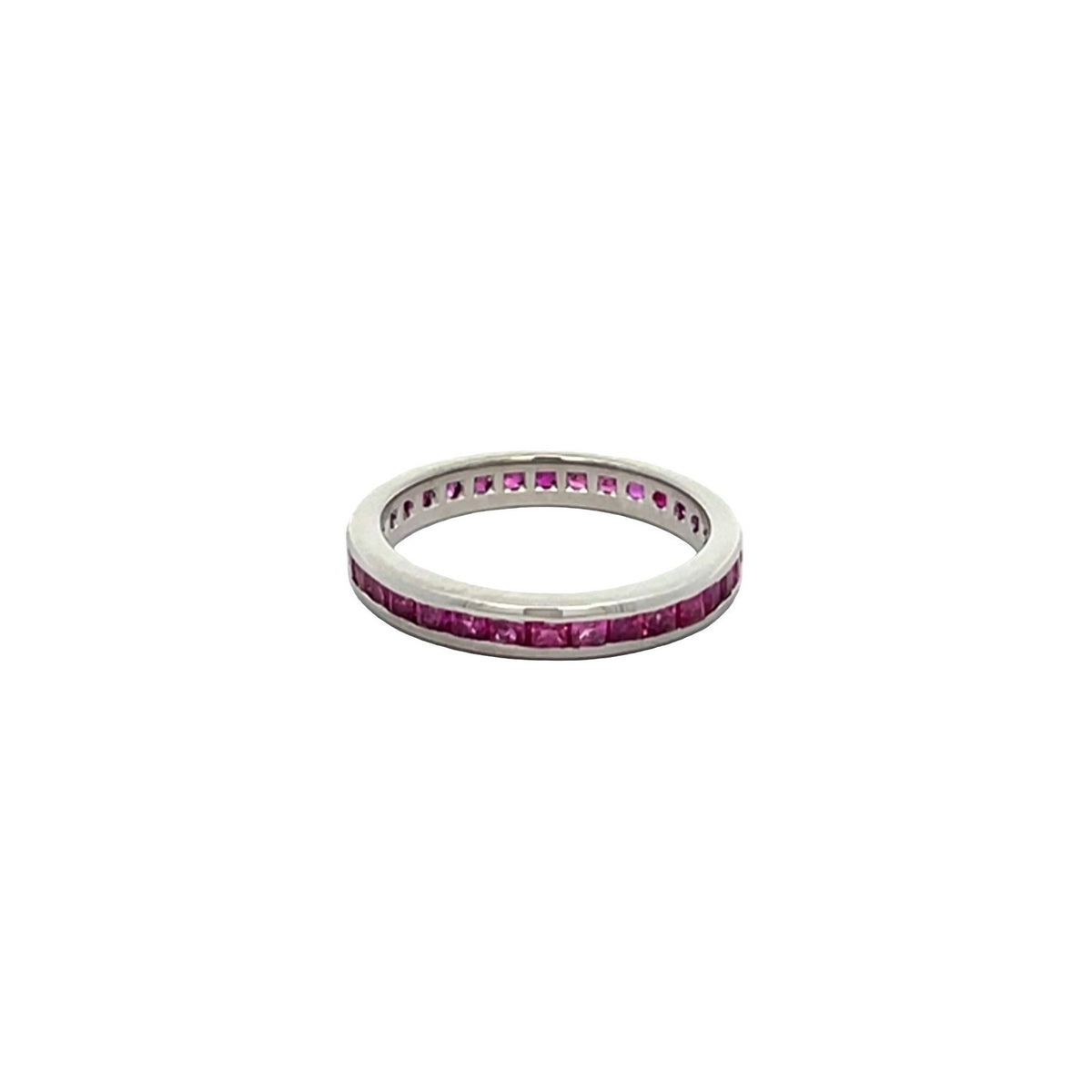 Pink Sapphire Eternity Band