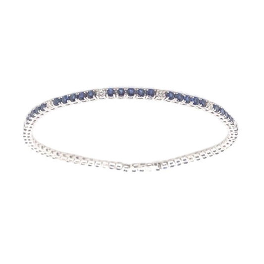 Diamond and Sapphire Tennis Bracelet