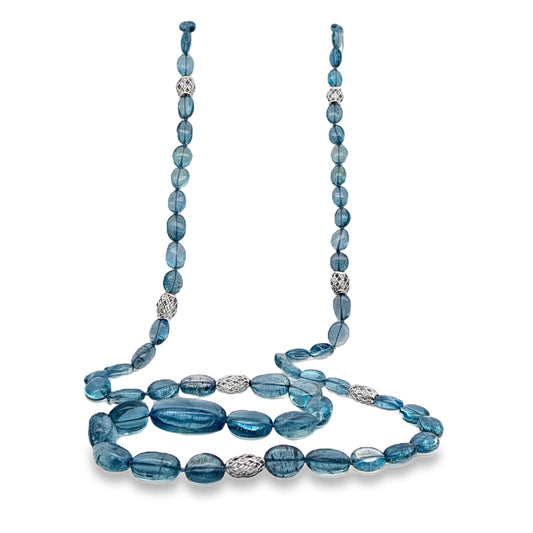 Paul Morelli Pebbel Aqua and Diamond Necklace
