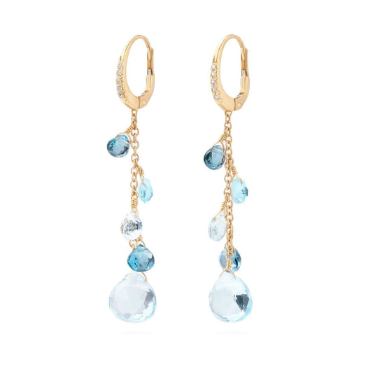 Marco Bicego Paradise Alta Blue Topaz Drop Earrings