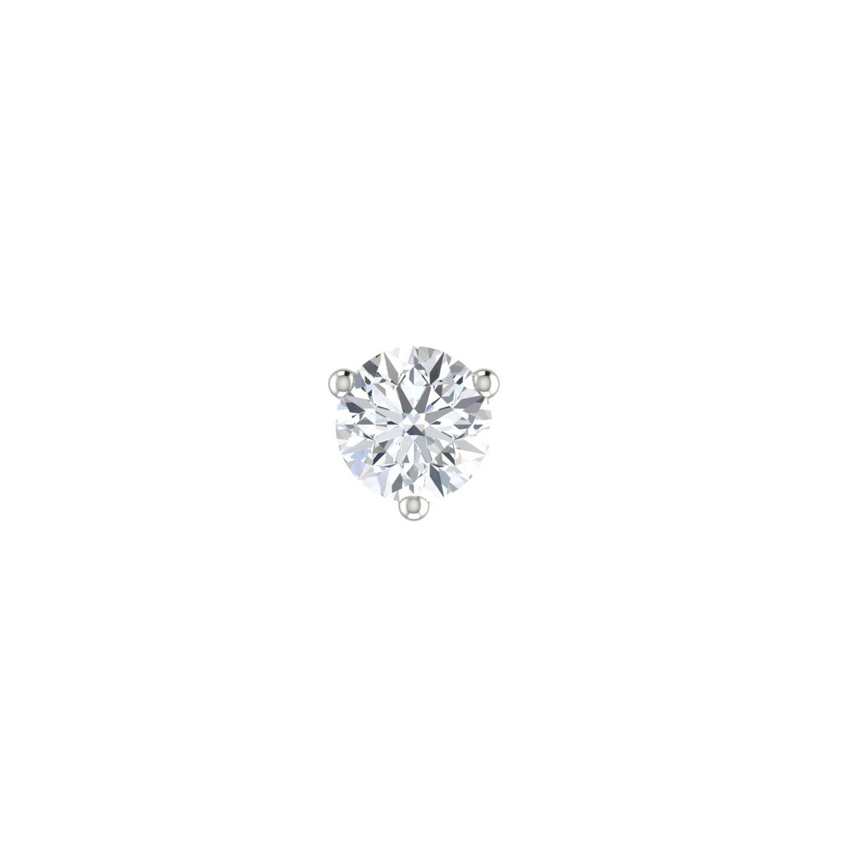 Round Diamond Single Stud Earring
