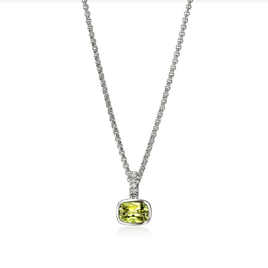 John Hardy Heishi Peridot and Diamond Drop Pendant