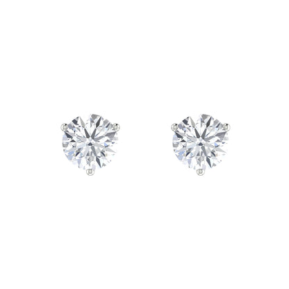Round Diamond Stud Earrings
