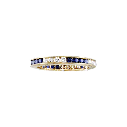 Suna Sapphire & Diamond Eternity Band