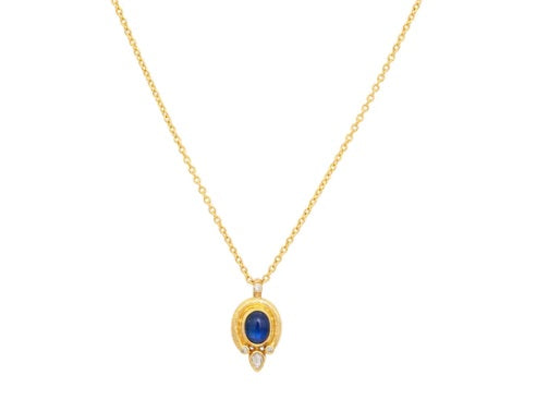 Gurhan Muse Cabochon Oval Kyanite & Diamond Pendant