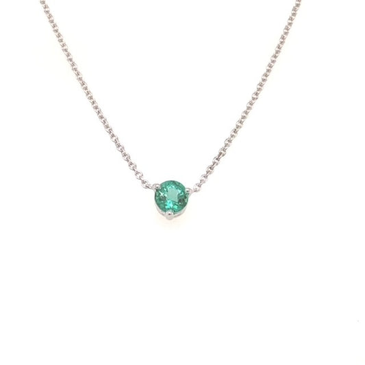 Round Emerald Pendant