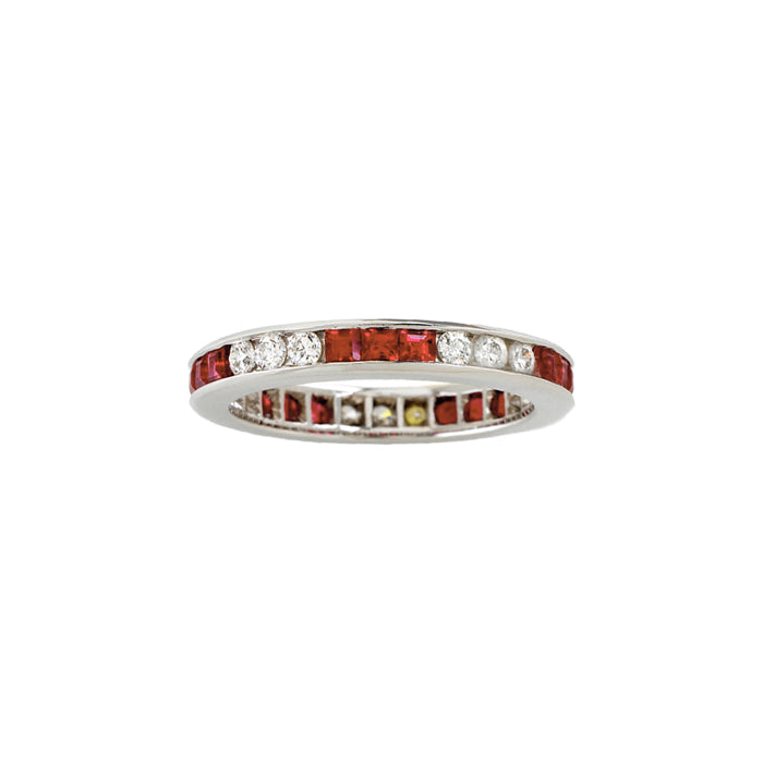 Suna Ruby and Diamond Eternity Band