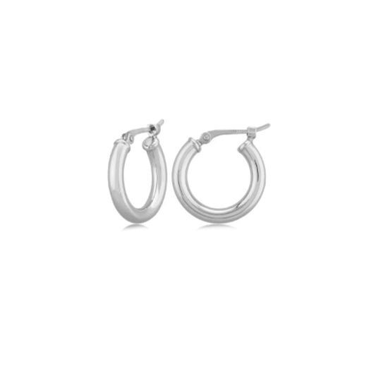 White Gold Hoop Earrings