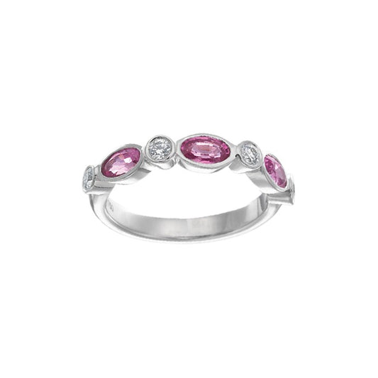 Gumuchian Marabella Pink Sapphire & Diamond Band