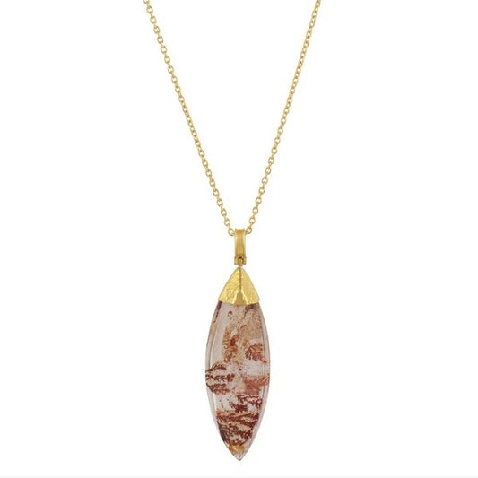 Gurhan Crown Gold Quartz Pendant