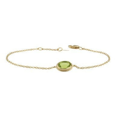 Yellow Gold Peridot Bracelet