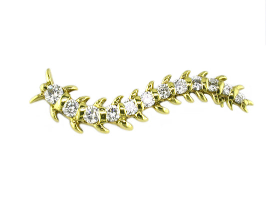 Suna Diamond Caterpillar Pin