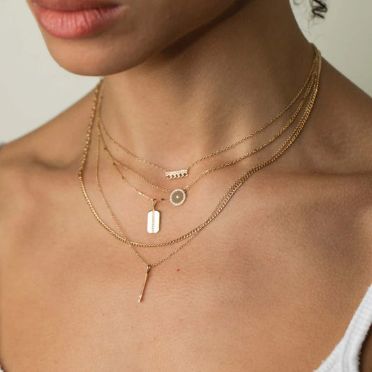 Zoë Chicco Diamond Dog Tag Pendant