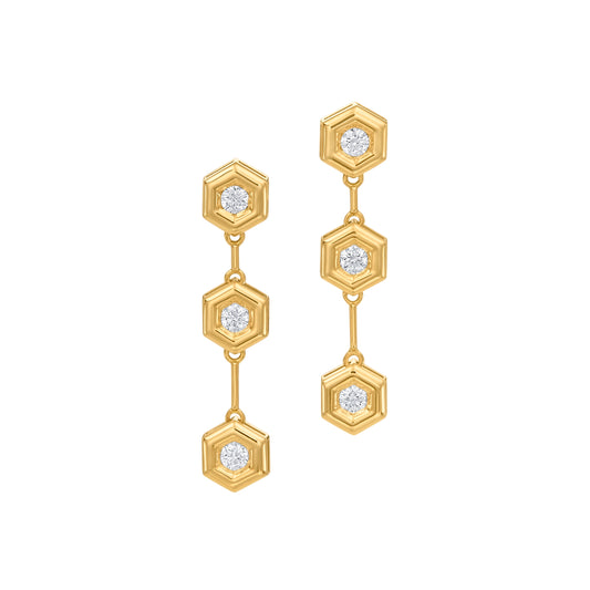 Gumuchian B Stiletto Diamond Hanging Earrings