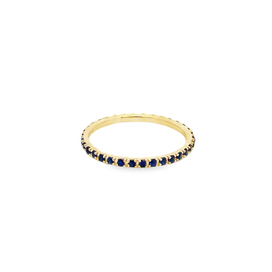 Blue Sapphire Eternity Band