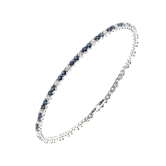 Diamond and Sapphire Tennis Bracelet