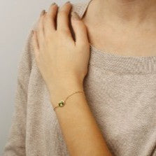 Yellow Gold Peridot Bracelet