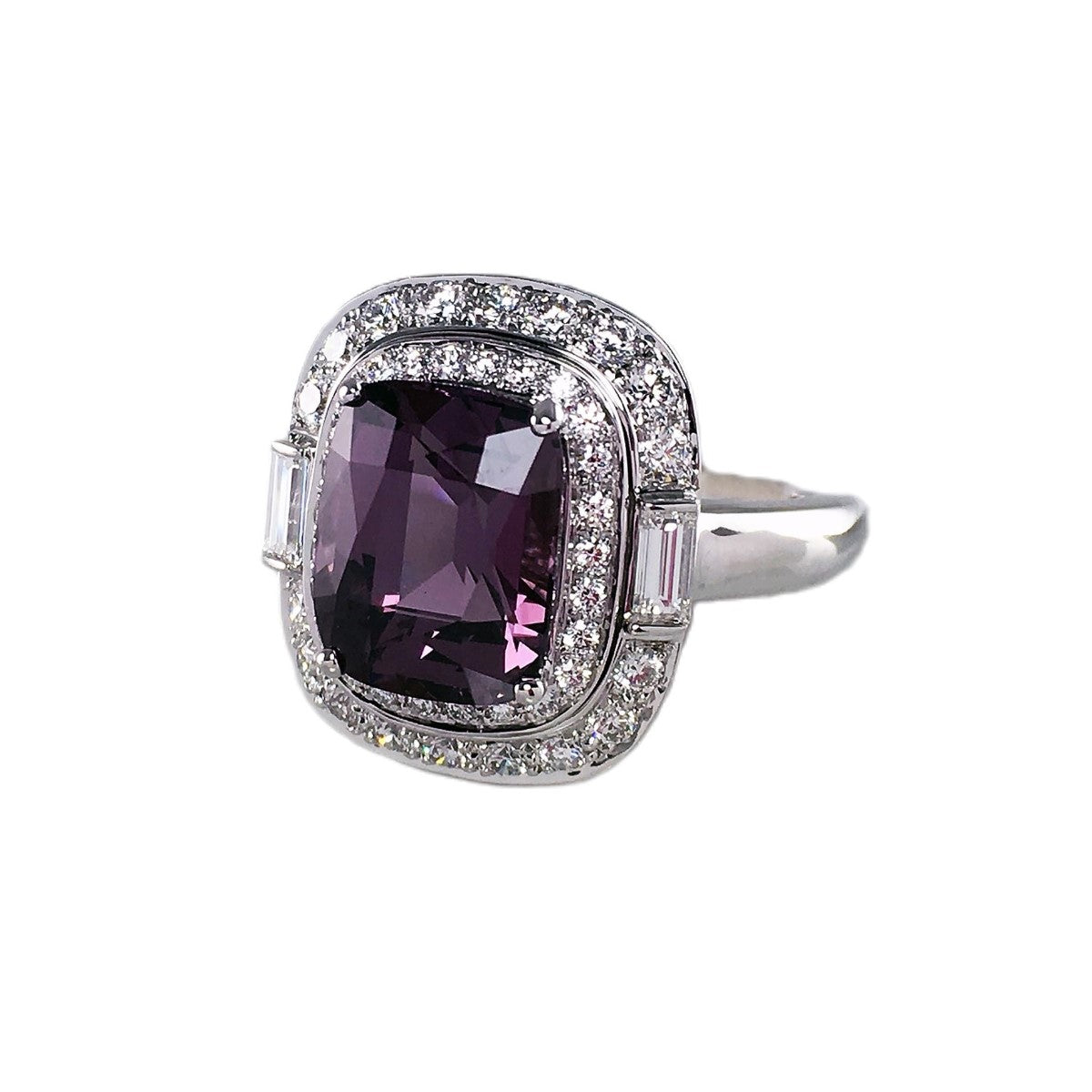 Suna Purple Spinel and Diamond Ring