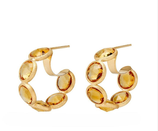 Marco Bicego Jaipur Color Citrine Hoop Earrings