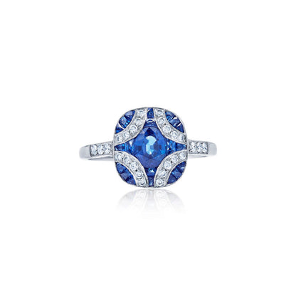 Kwiat Vintage Large Argyle Sapphire and Diamond Ring