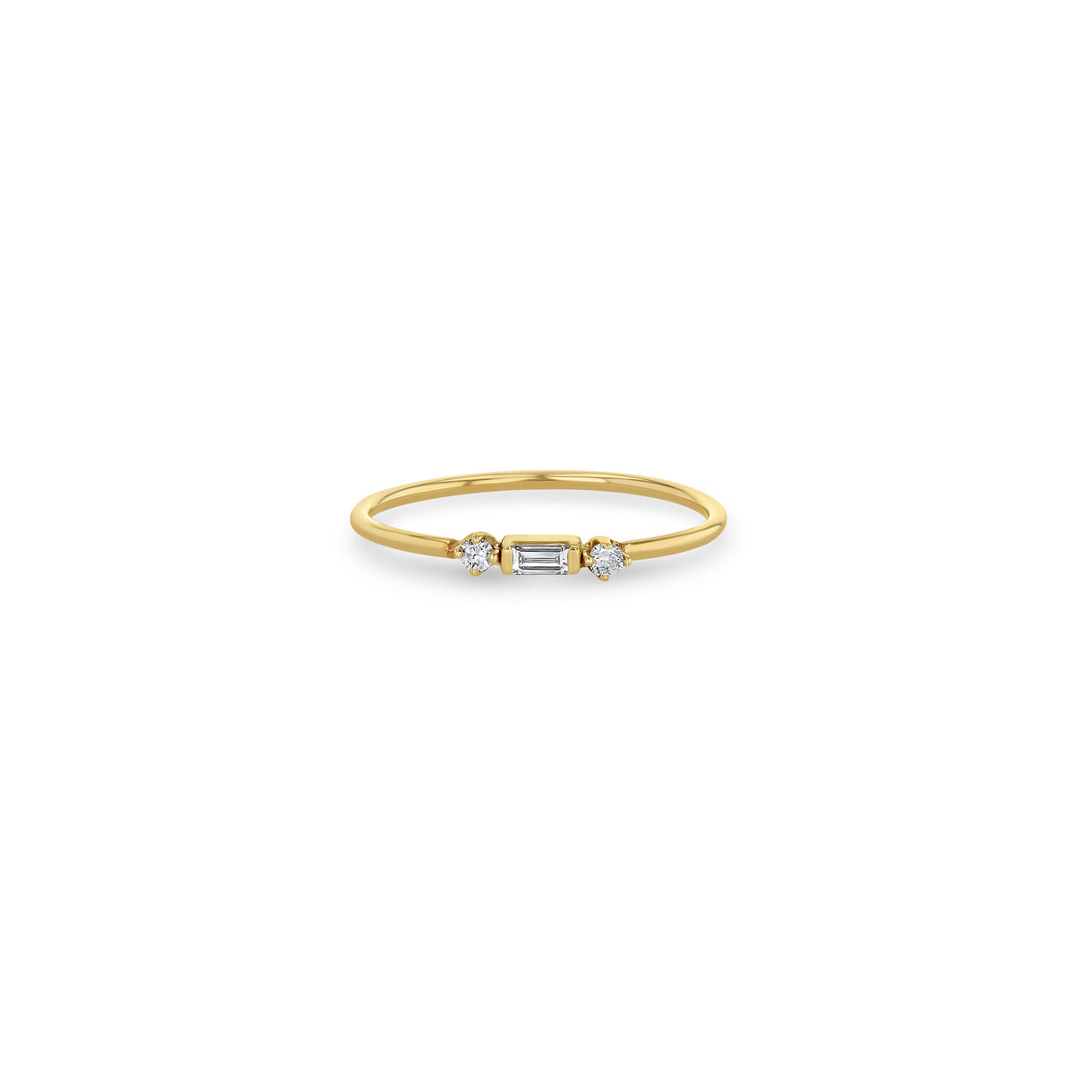 Zoë Chicco Baguette and Diamond Stack Ring