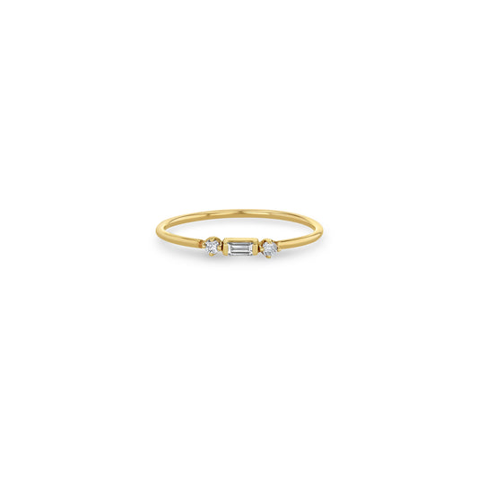 Zoë Chicco Baguette and Diamond Stack Ring
