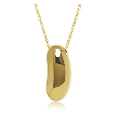 Yellow Gold Bean Pendant