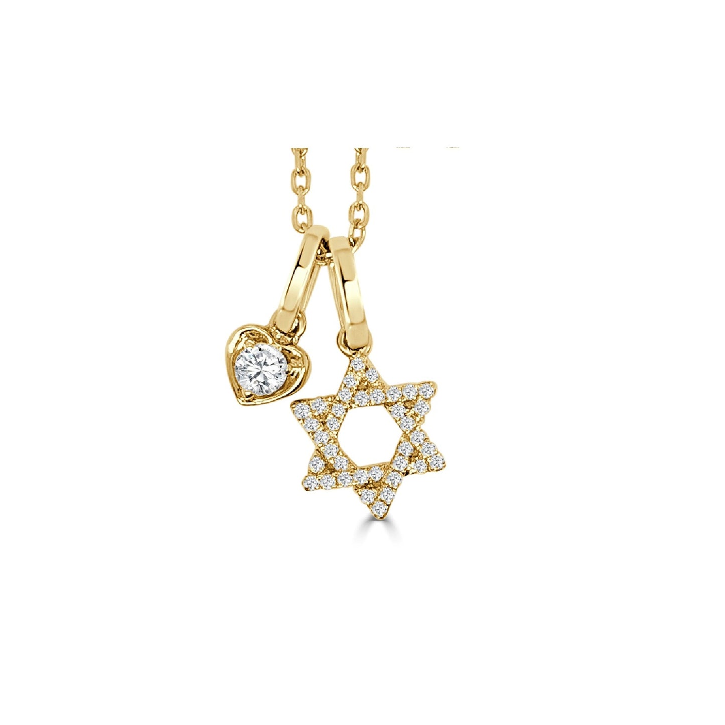 Yellow Gold Diamond Star of David Pendant