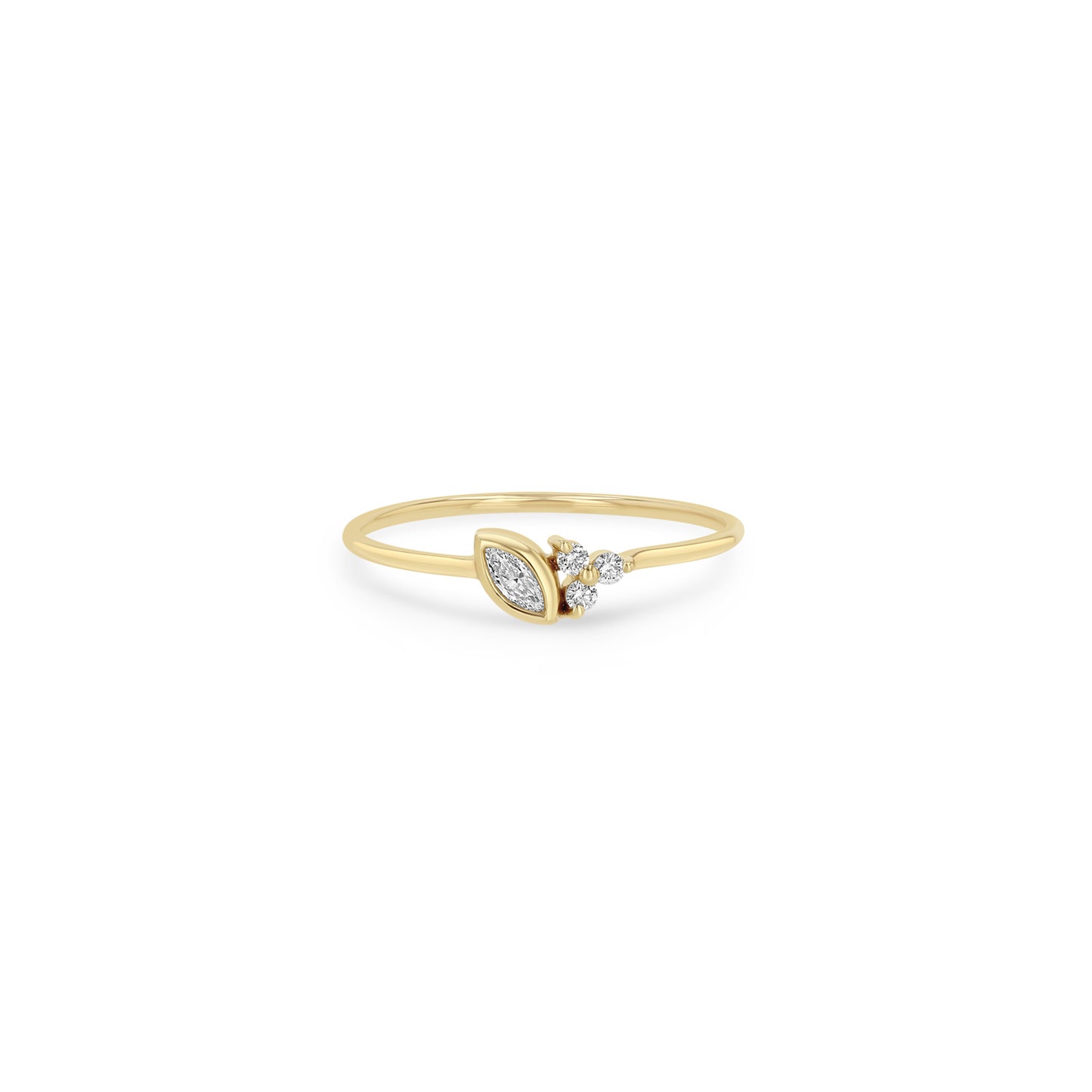Zoe Chicco Marquise and Round Diamond Stack Ring