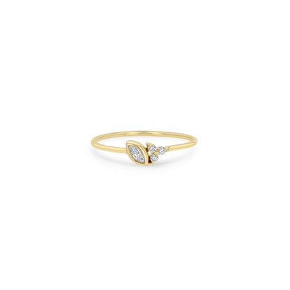 Zoë Chicco Marquise and Round Diamond Stack Ring