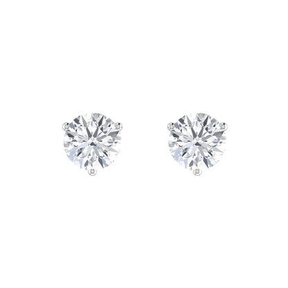 Round Diamond Stud Earrings