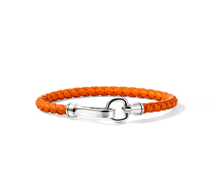 John Hardy Orange Leather Bracelet