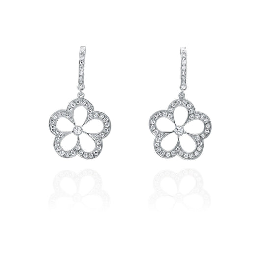 Gumuchian Daisy Diamond Drop Earrings