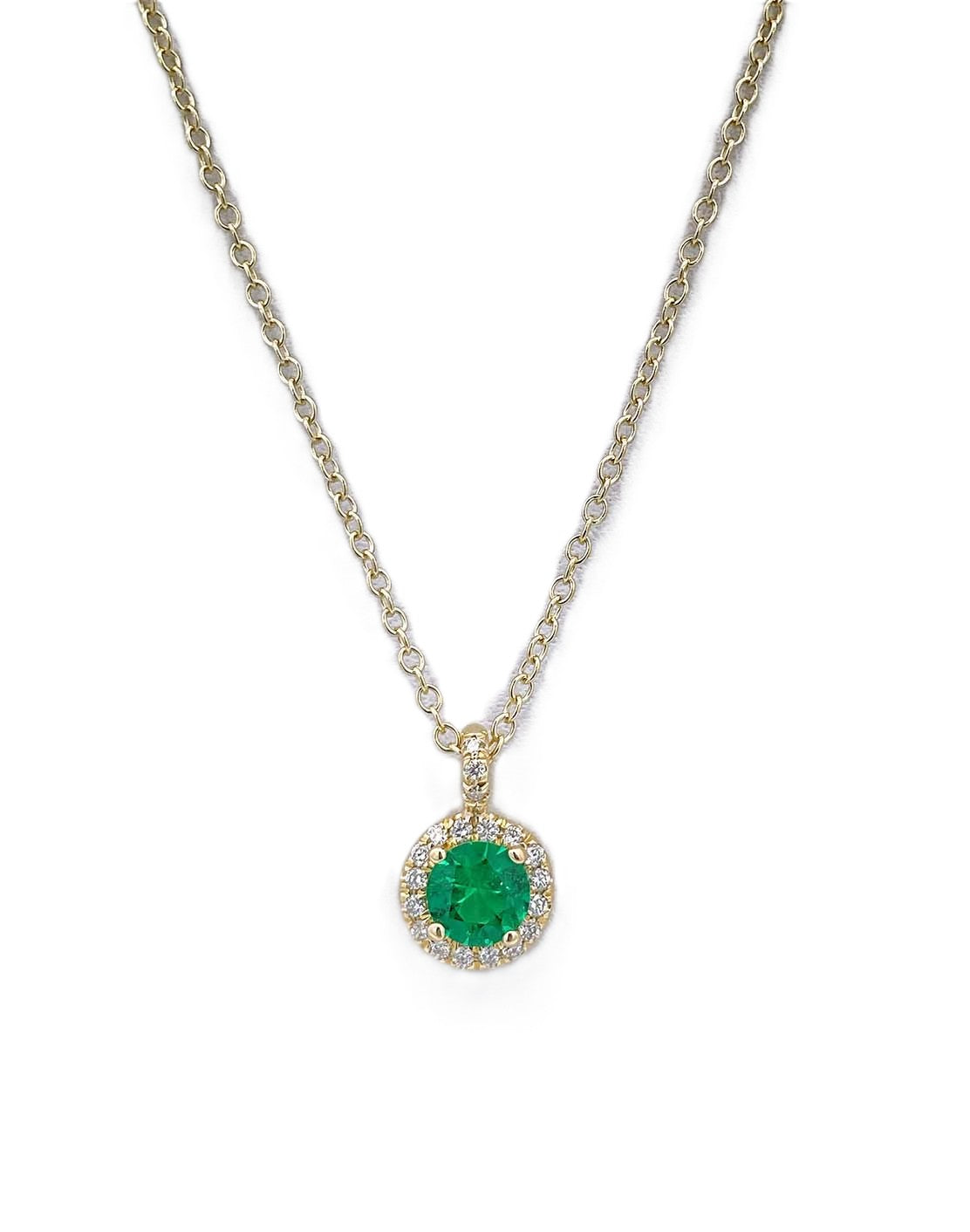 Suna Emerald and Diamond Pendant