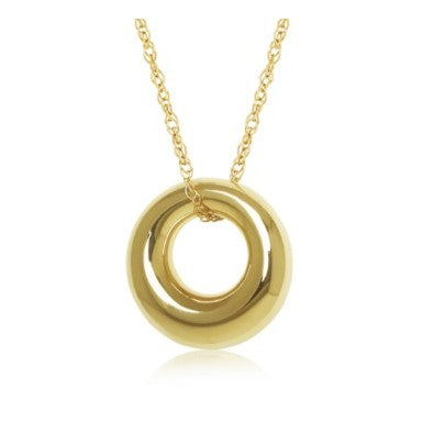 Yellow Gold Donut Pendant