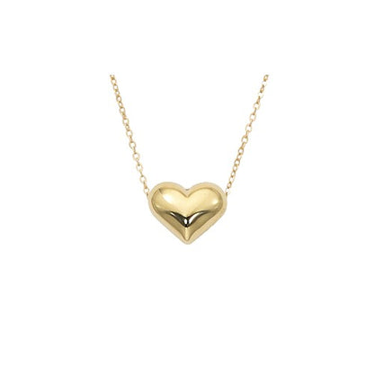 Yellow Gold Puffy Heart Pendant
