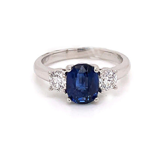 Suna Blue Sapphire and Diamond Ring
