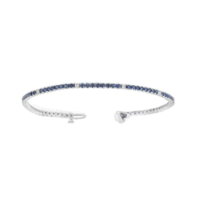 Diamond and Sapphire Tennis Bracelet