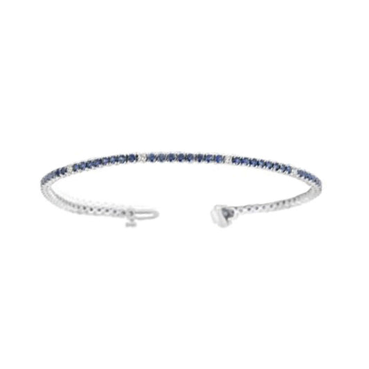 Diamond and Sapphire Tennis Bracelet