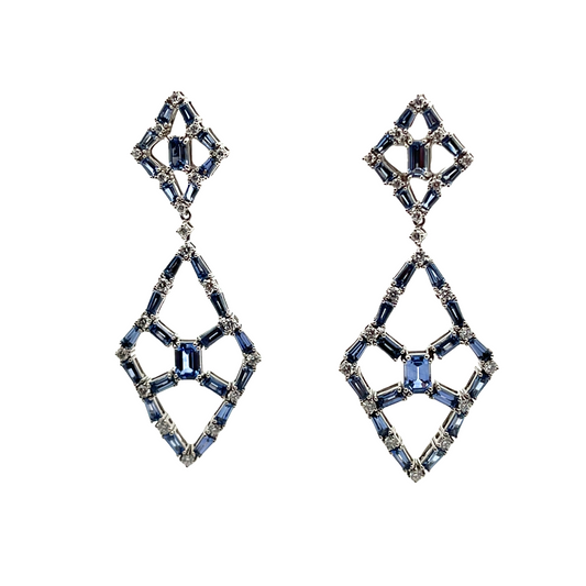 Robert Procop Queen of Diamond Sapphire Earrings