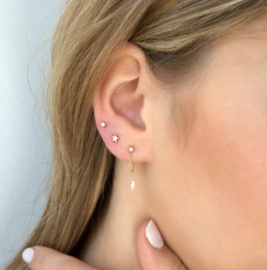 Zoë Chicco Single Stud Diamond Star Earring