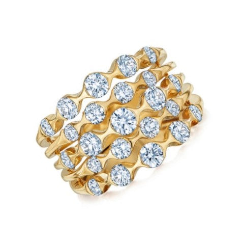 Kwait Zen Five-Row Brilliant Cut Diamond Ring